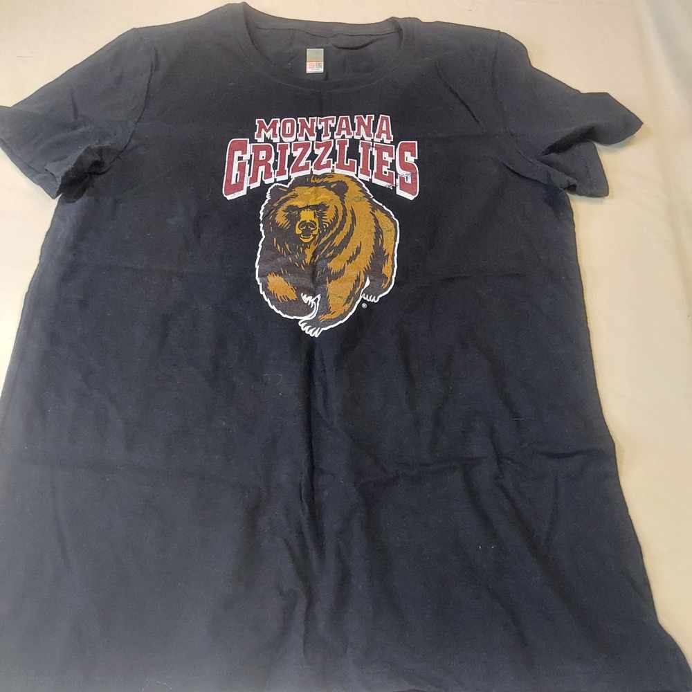Montana‎ Grizzlies Graphic T-Shirt Black Short Sleeve College Tee AEWSHR107